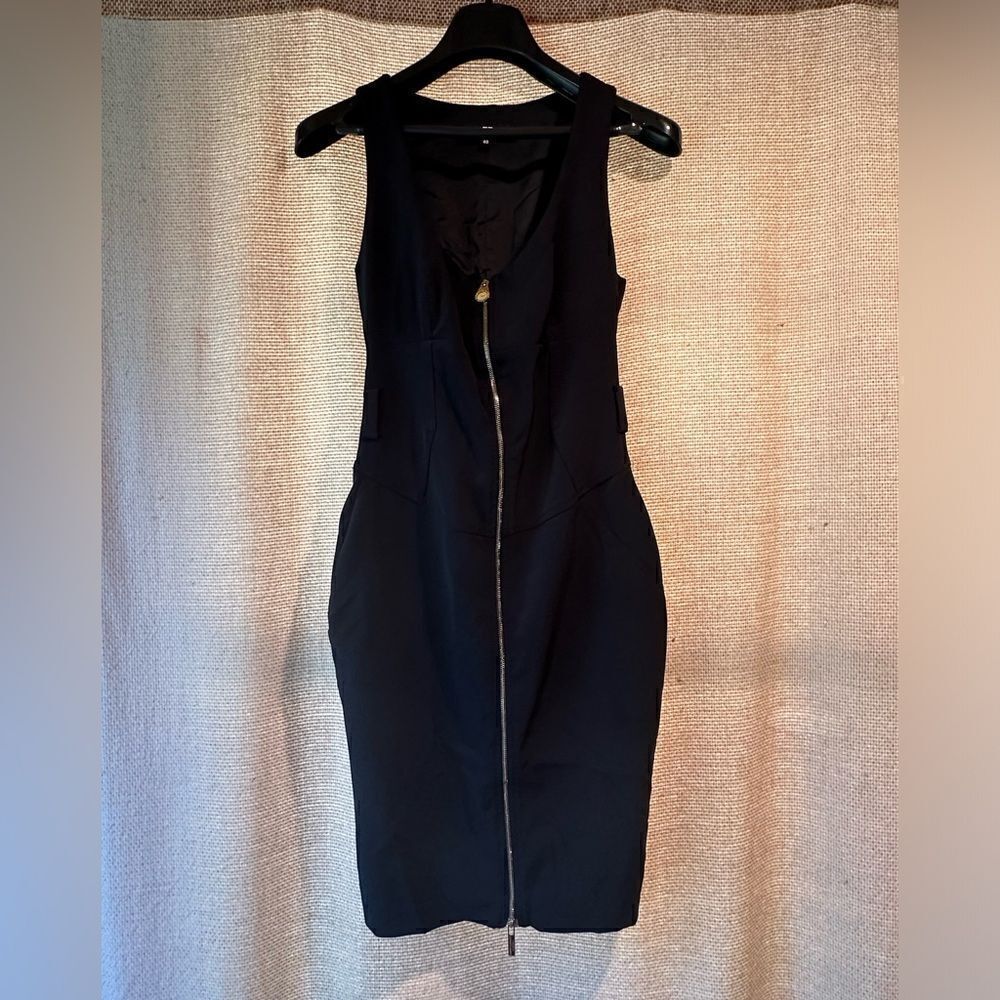 Elisabetta Franchi black zipper dress size 4 / 40